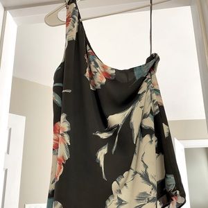 One Shoulder Floral Top